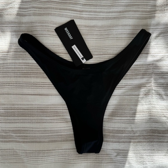 NWT Weekday Ava brazilian bikini bottom in black - Picture 2 of 6